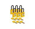 Key Weatherproof Nylon Padlock, 6.4mm Shackle, 38mm Body, Pack of 6 pieces