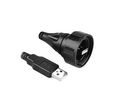 Cable, USB-A Plug - USB-A Plug, 5m, USB 2.0, Black