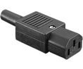 IEC-Steckverbinder, Ausgang, C15, 10A, ø7.6mm, Gerade