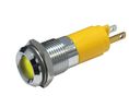 LED Indicator, Yellow, 1cd, 24V, 14mm, IP67