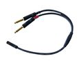 Audiokabel, 3.5 mm Jack Socket - 2x Klinkenstecker 6.35 mm, 300mm