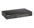PoE-switch, Hanterat, 1Gbps, 130W, RJ45-portar 8, PoE-portar 8