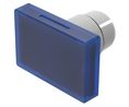 Cache pour diffuseur d'interrupteur Rectangulaire Bleu transparent Plastique Série EAO 22