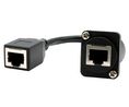 Läpivientisovitin, D-Type, CAT5e, 200 mm, RJ45-naarasliitin - RJ45-naarasliitin