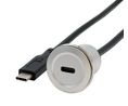 Läpivientisovitin, 300 mm, USB 3.0 C -naarasliitin - USB 3.0 C -urosliitin