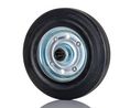 Tente Black Rubber Corrosion Resistant Trolley Wheel, 410 kg