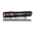 LED Torch Black, Red - Rechargeable 1200 lm, 133.5 mm