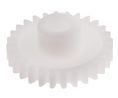 POM 25 Teeth Spur Gear, 0.5 Module, 4mm Bore Diam, 12.5mm Pitch Diam, 8mm Hub Diam