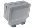 MK Electric Grey 2 Gang Plug Socket, 2 Poles, 13A, Type G - British, Outdoor Use