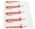 Adhesive Pre-Printed Adhesive Label-Rejected-. Quantity: 140