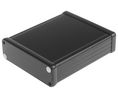 Hammond 1455 Series Black Aluminium Enclosure, IP54, Black Lid, 120 x 103 x 31mm 103x31mm