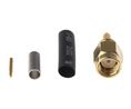 RF Connector, SMA, Brass, Plug, Straight, 50Ohm, Crimp