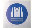 Vinyl Mandatory High Visibility Clothing Sign With Pictogram Only Text