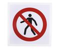 Vinyl No Pedestrians Prohibition Sign, None