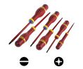 Pozidriv; Slotted Insulated Screwdriver Set, 6-Piece, Paket med 6 delar