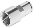 Straight Threaded Adaptor, G 1/8 Female to Push In 6 mm, Threaded-to-Tube Connection Style, 558675