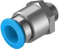 Festo Straight Threaded Adaptor, G 1/4 Male to Push In 12 mm, Threaded-to-Tube Connection Style, 132042