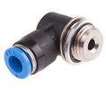 QS Series Elbow Threaded Adaptor, G 1/4 Male to Push In 6 mm, Threaded-to-Tube Connection Style, 186149