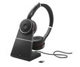 Headset with Charging Stand, MS, Evolve 75 SE, Stereo, On-Ear, 20kHz, Bluetooth, Black / Red