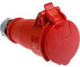 AM-TOP IP44 Red Cable Mount 3P + N + E Industrial Power Socket, Rated At 16A, 400 V