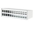 Empty Patch Panel Enclosure, Keystone 2 x 12 Ports Surface Mounted White