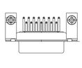 D-Sub Connector, Plug, DE-9, Radial Leads