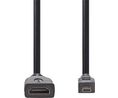 Videokaapeli, Micro HDMI -liitin - HDMI-liitin, 3840 x 2160, 200mm