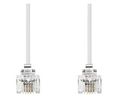 Telefonkabel / Modularkabel, RJ11-Stecker - RJ11-Stecker, Flach, 5m, Weiss
