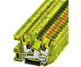 Terminal Block, Push-In, 2 Poles, , 6mm², Green / Yellow, Pack of 50 pieces