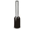 Phoenix Contact, AI Insulated Crimp Bootlace Ferrule, 8mm Pin Length, 1.8mm Pin Diameter, 1.5mm² Wire Size, Black