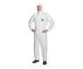 DuPont White Disposable Coverall, M, M, Tyvek, Vit