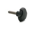 Elesa 167162 Black 3-Arm Clamping Knob, M5, Threaded Stud, M5, Pack of 5 pieces