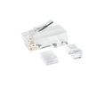 Modular Connector, Plug, RJ45, CAT6, Straight, Positions - 8, Contacts - 8, Unshielded, Pack of 100 pieces