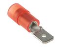 Spade Connector, Partially Insulated, Red, 0.5 ... 1.5mm², Plug, Pack of 100 pieces