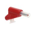 Banana Plug Insulated Shrouded Stackable 4 mm Brass Nickel 750VAC 30A Red