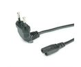 AC-Netzkabel, Schutzkontaktstecker Typ C (CEE 7/16) - IEC 60320 C7, 1.8m, Schwarz