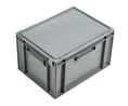 Boîte de rangement, 300x400x245mm, 20l, Polyéthylène haute densité (PEHD), Gris