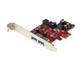 PCI Express USB-A Card with SATA Power and UASP Support, 2x USB 3.0, PCI-E x1