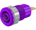 Banana Socket Violet 4 mm Brass Gold 1kVAC 1kVDC 24A Blade Terminal, 4.8 x 0.8 mm Pack of 2 pieces
