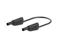 Testkabel, skyddad, Zink, koppar / Nickelpläterad, 500mm, 1kV, 32A, 2.5mm², PVC, Svart