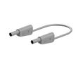 Test Lead, Shrouded, Zinc Copper / Gold-Plated, 750mm, 1kV, 32A, 2.5mm², PVC, Grey