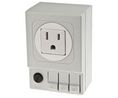 Light Grey 1 Gang Plug Socket, 6.3A, NEMA 5-15R, Indoor Use