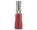 Spade Connector, Partially Insulated, Red, 0.5 ... 1mm², Socket, Pack of 100 pieces