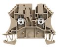 Test Disconnect Terminals, Screw, 2 Poles, 500V, 24A, 2.5mm², Dark Beige, Pack of 5 pieces