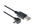 USB 2.0, Male Plug to Male, 1 m, 1m, USB 2.0, Schwarz