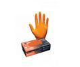 Traffi TD07 Orange Powder-Free Nitrile Disposable Gloves, Size L, 50Pair per Pack, Pack of 50 pieces