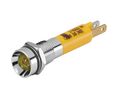 17-05 Series Yellow Panel Mount Indicator, 24, 8 Mounting Hole Size, Plug-In Termination, IP40, IP65