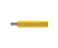 Schutzinger Yellow Female Banana Connector, 4 mm Connector, M3 Thread Termination, 1 kV, Nickel Plating
