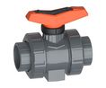 Georg Fischer PVC-U 2 Way, Ball Valve, Solvent Cement Socket, 1 1/2in, 16bar Operating Pressure