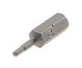Hexagon Screwdriver Bit, 2mm Tip, 1/4 in Drive, 25mm Overall